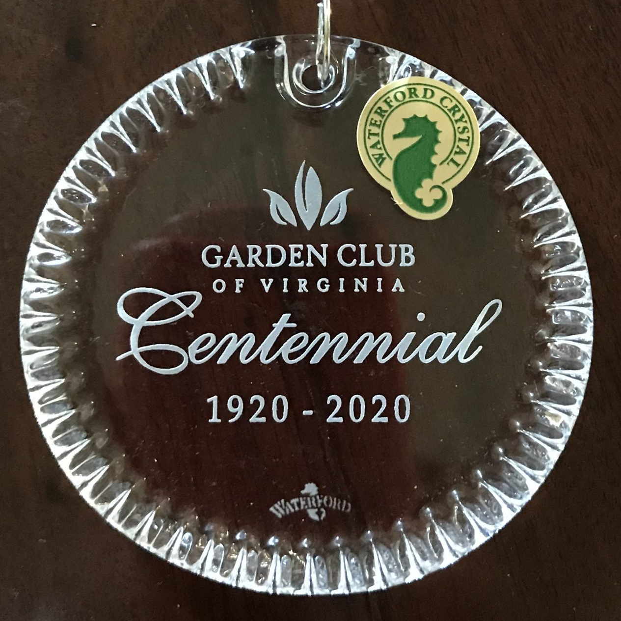 Garden Club of Virginia Waterford Crystal Centennial Keepsake
