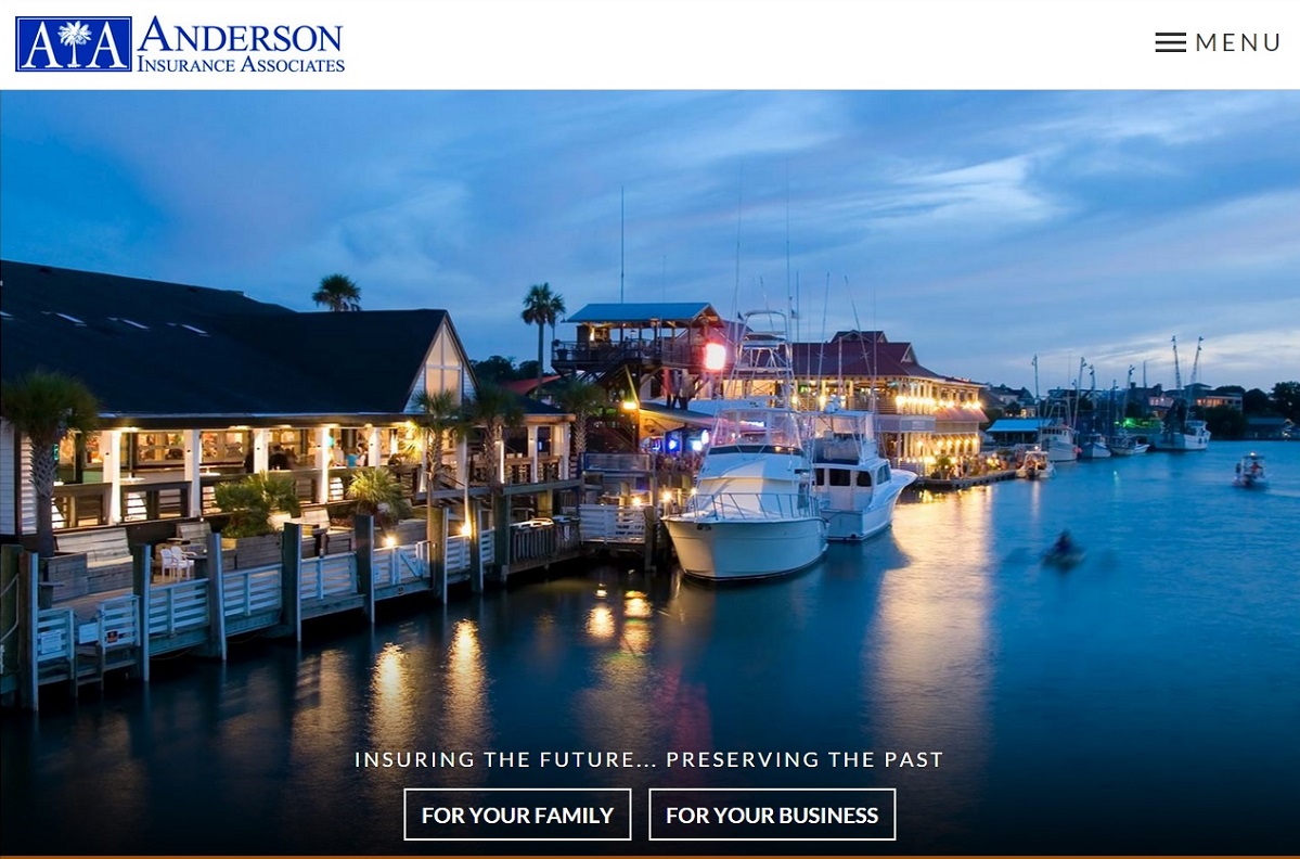 Anderson Insurance Website, Charleston SC